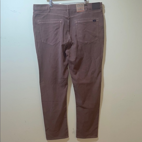 Men’s New Faherty Stretch Terry Jeans Mesa Red 5 Pocket Slim Pants - Picture 5 of 10